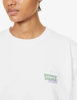 Levis Salinas Brand-embroidered Cotton Sweatshirt 9 Levis Salinas Brand-embroidered Cotton Sweatshirt -Whistles Closet Shop R04191376 CREWMINIBWHITSBR ALT04