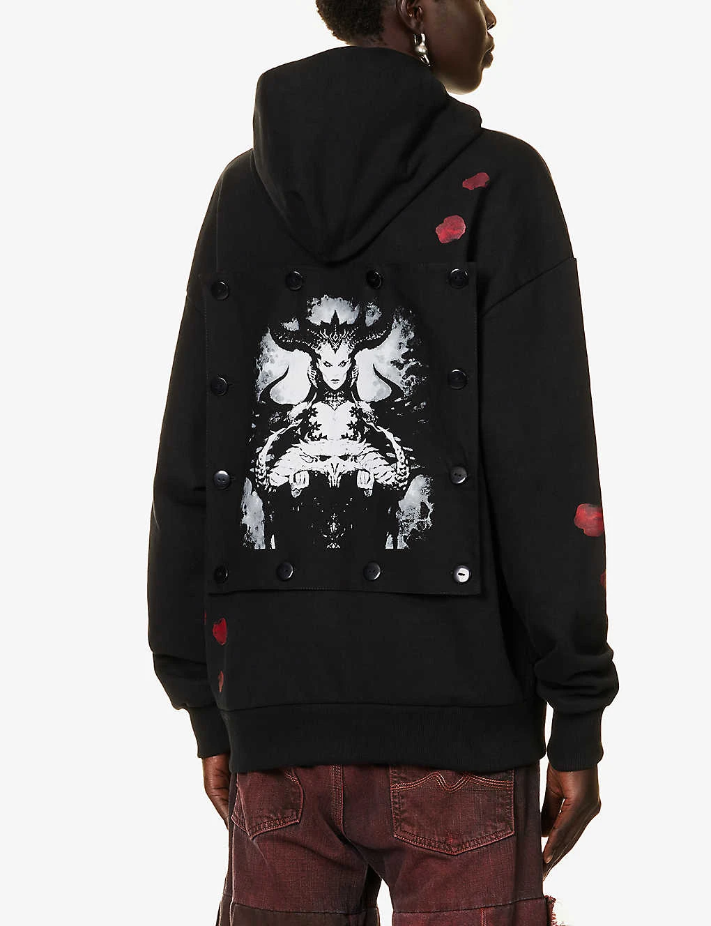 Charli Cohen X Diablo IV Graphic-print Relaxed-fit Organic-cotton Hoody 4 Charli Cohen X Diablo IV Graphic-print Relaxed-fit Organic-cotton Hoody - Image 4
