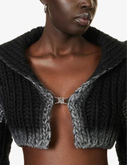 MISBHV Gradient-pattern Hooded Wool-blend Top 10 MISBHV Gradient-pattern Hooded Wool-blend Top -Whistles Closet Shop R04192562 BLACK ALT04