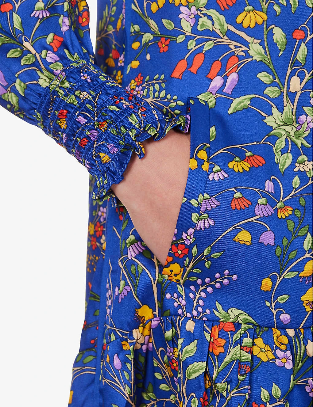 ME AND EM Floral-print Tiered-hem Woven Midi Dress 6 ME AND EM Floral-print Tiered-hem Woven Midi Dress - Image 6