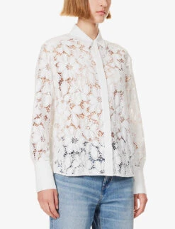 ME AND EM Floral-embroidered Recycled-polyester-blend Blouse 8 ME AND EM Floral-embroidered Recycled-polyester-blend Blouse -Whistles Closet Shop R04194879 SOFTWHITE ALT02
