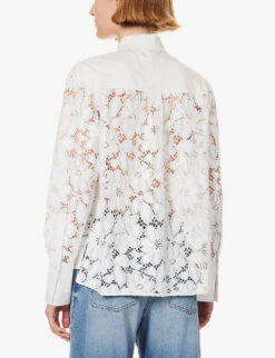 ME AND EM Floral-embroidered Recycled-polyester-blend Blouse 9 ME AND EM Floral-embroidered Recycled-polyester-blend Blouse -Whistles Closet Shop R04194879 SOFTWHITE ALT03