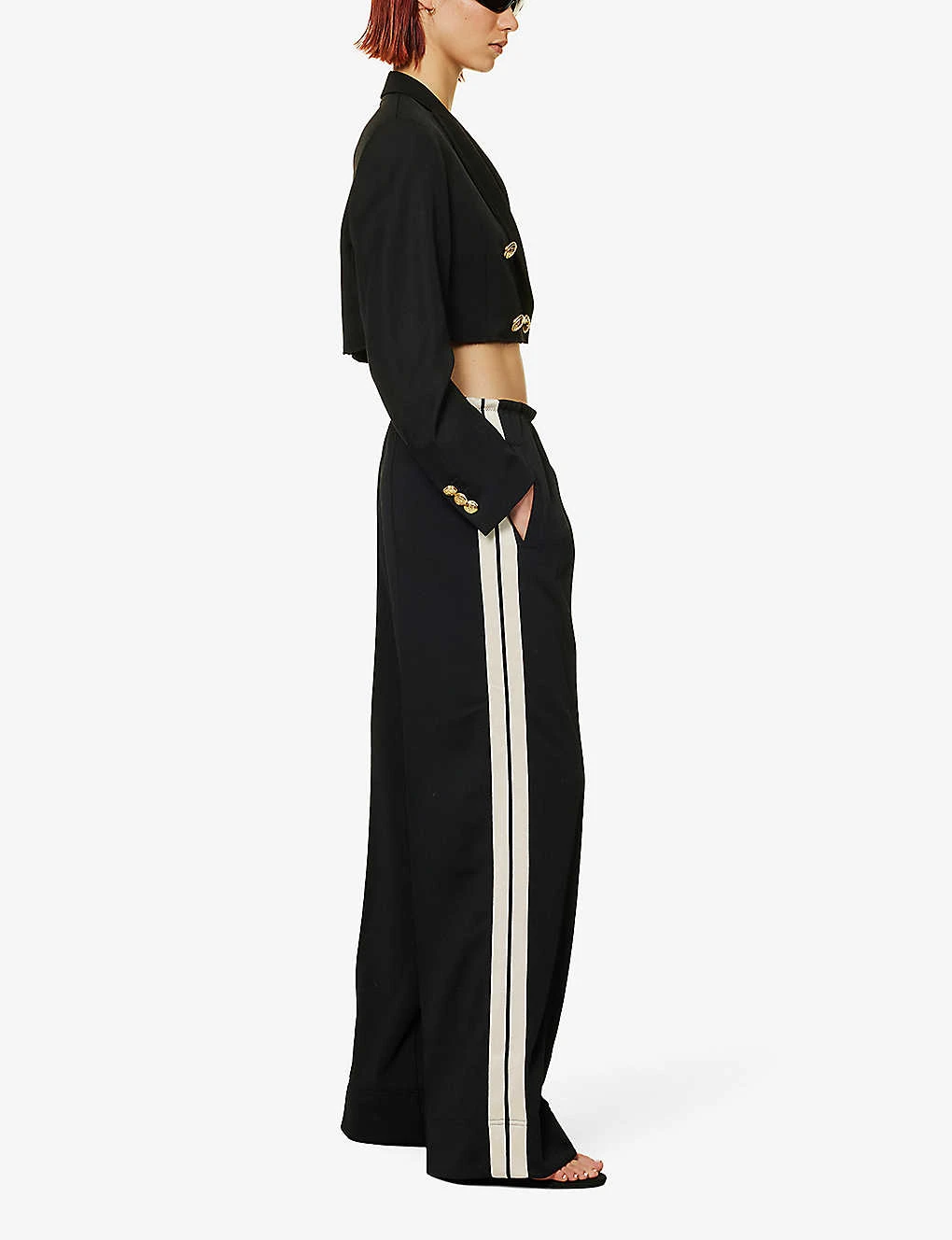 Palm Angels Brand-typography Contrast-tape Woven Jogging Bottoms 2 Palm Angels Brand-typography Contrast-tape Woven Jogging Bottoms - Image 2