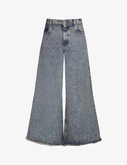 Marni Wide-leg Low-rise Distressed Jeans