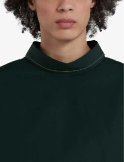 Marni Button-back Dropped-shoulder Cotton-poplin Shirt -Whistles Closet Shop R04196465 SPHERICALGREEN ALT02