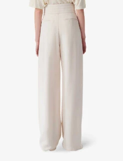 IRO Jeon Pleated Wide-leg Mid-rise Wool-blend Trousers 7 IRO Jeon Pleated Wide-leg Mid-rise Wool-blend Trousers -Whistles Closet Shop R04196510 ECR01 ALT03