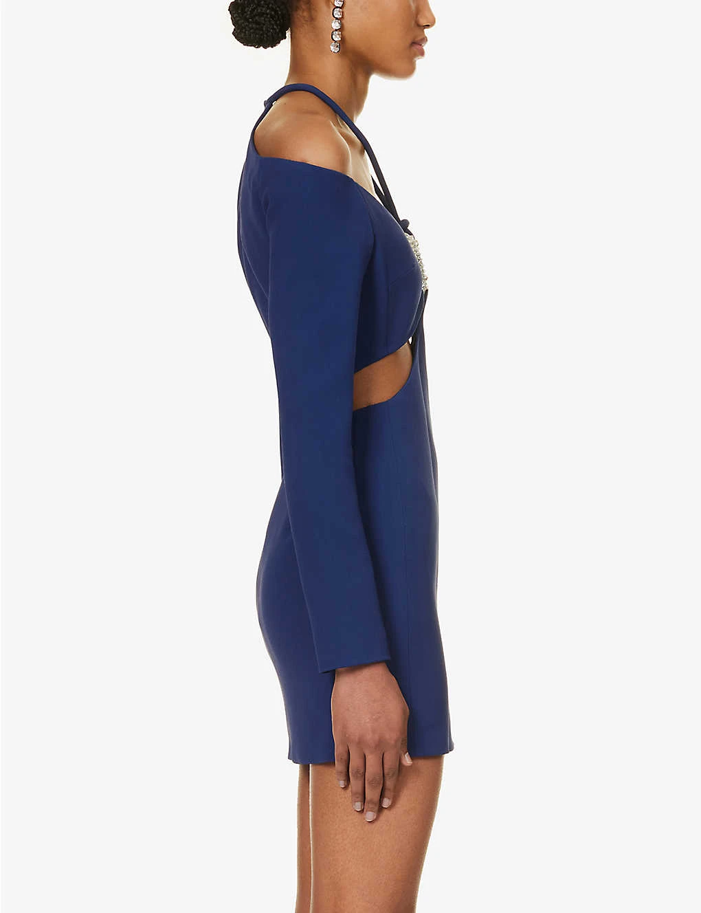 Cut-out Halterneck Stretch-woven Mini Dress 3 Cut-out Halterneck Stretch-woven Mini Dress - Image 3