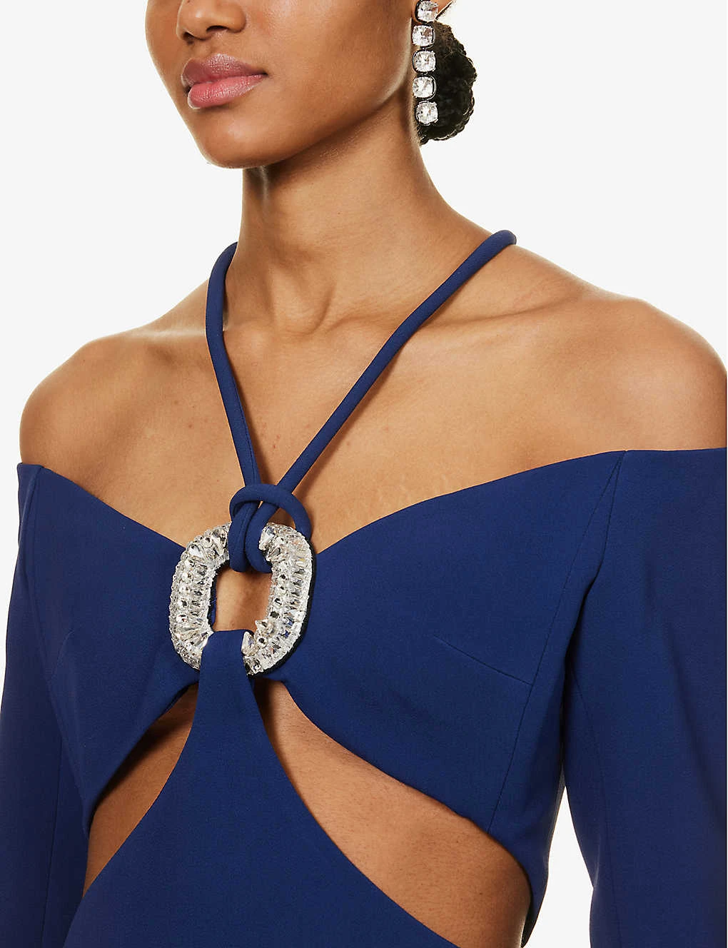 Cut-out Halterneck Stretch-woven Mini Dress 5 Cut-out Halterneck Stretch-woven Mini Dress - Image 5