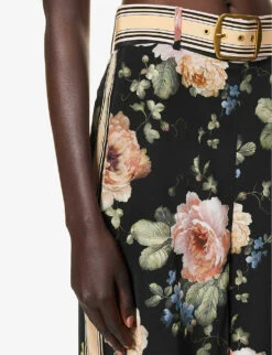 Zimmermann Luminosity Floral-print Wide-leg High-rise Silk Trousers 9 Zimmermann Luminosity Floral-print Wide-leg High-rise Silk Trousers -Whistles Closet Shop R04199030 MULTIFLORALBLACK ALT04