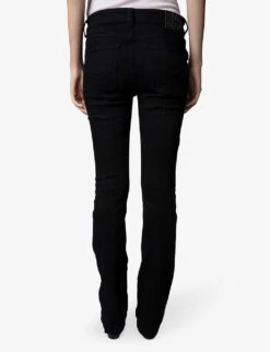 Zadig & Voltaire Eclipse Flared-leg Mid-rise Stretch Organic-cotton Jeans 8 Zadig & Voltaire Eclipse Flared-leg Mid-rise Stretch Organic-cotton Jeans -Whistles Closet Shop R04201838 NOIR ALT03
