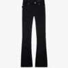 Zadig & Voltaire Eclipse Flared-leg Mid-rise Stretch Organic-cotton Jeans