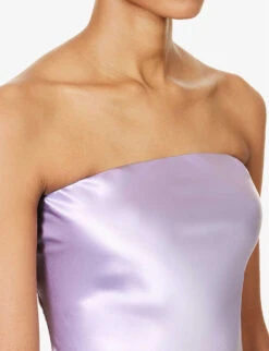 Joana Strapless Silk Midi Dress -Whistles Closet Shop R04203303 AURA ALT04