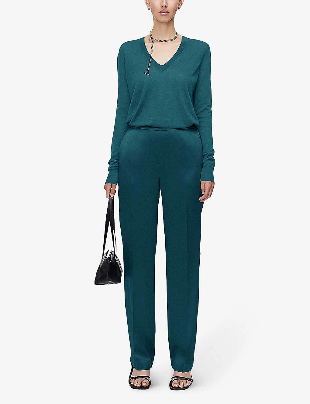 Joseph Tova Straight Leg Mid-rise Silk-satin Trousers 2 Joseph Tova Straight Leg Mid-rise Silk-satin Trousers - Image 2