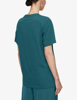Joseph Round-neckline Cotton T-shirt -Whistles Closet Shop R04203833 DARKTEAL ALT03