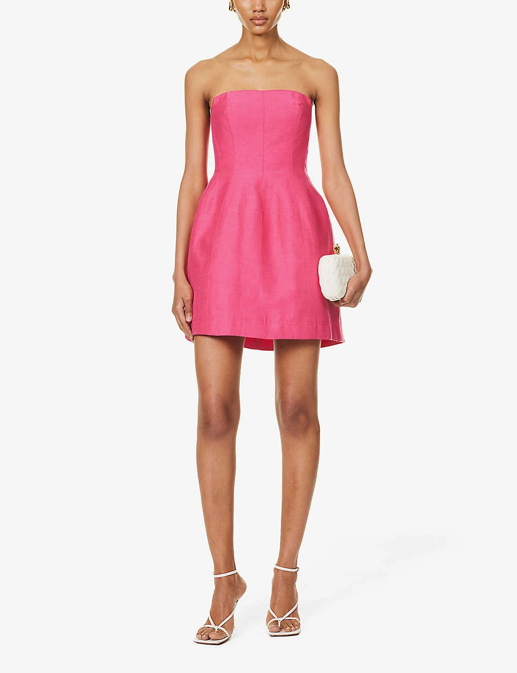 Baret Strapless Linen-blend Mini Dress 2 Baret Strapless Linen-blend Mini Dress - Image 2