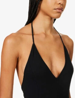 Raysha Slim-fit Stretch-cotton Maxi Dress -Whistles Closet Shop R04204564 BLACK ALT04