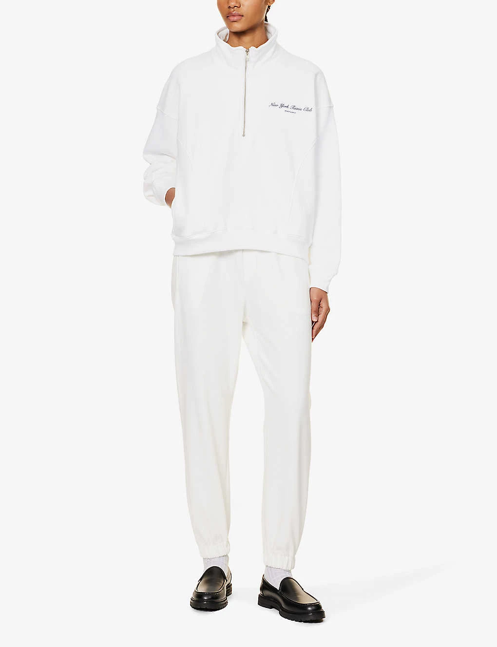 Tennis Club Logo-print Quarter-zip Cotton Sweatshirt 2 Tennis Club Logo-print Quarter-zip Cotton Sweatshirt - Image 2