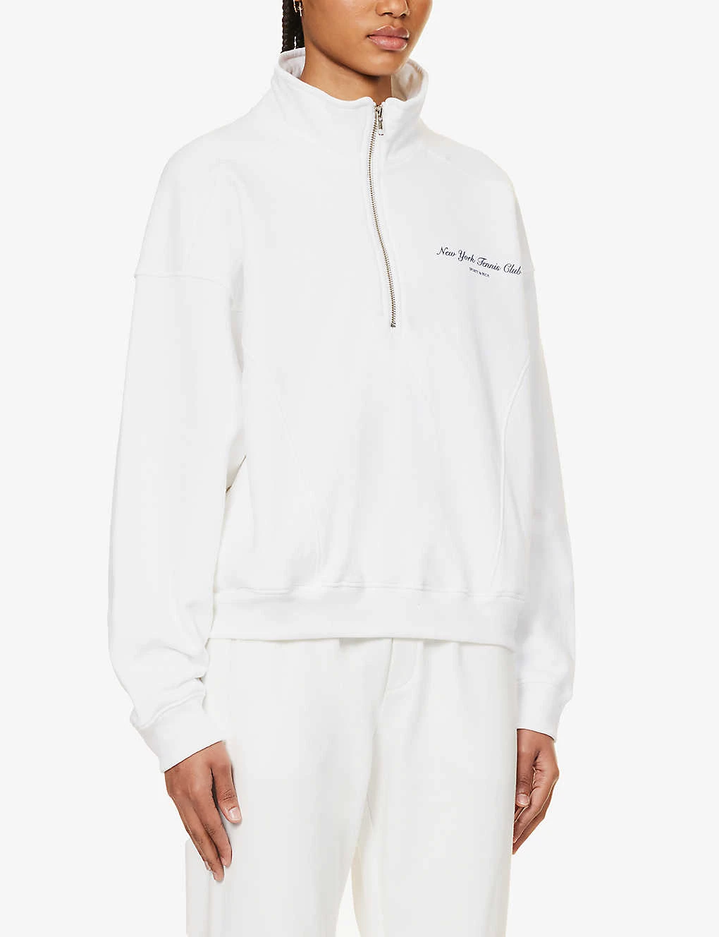 Tennis Club Logo-print Quarter-zip Cotton Sweatshirt 3 Tennis Club Logo-print Quarter-zip Cotton Sweatshirt - Image 3