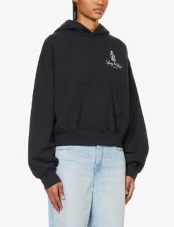 Vendome Logo-print Relaxed-fit Cotton Hoody 7 Vendome Logo-print Relaxed-fit Cotton Hoody -Whistles Closet Shop R04205038 BLACK ALT02