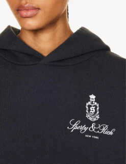 Vendome Logo-print Relaxed-fit Cotton Hoody 9 Vendome Logo-print Relaxed-fit Cotton Hoody -Whistles Closet Shop R04205038 BLACK ALT04