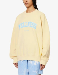 Wellness Ivy Logo-print Relaxed-fit Cotton-jersey Sweatshirt 7 Wellness Ivy Logo-print Relaxed-fit Cotton-jersey Sweatshirt -Whistles Closet Shop R04205105 ALMONDH2O ALT02