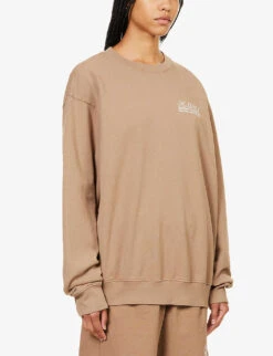 Made In The USA Logo-print Relaxed-fit Cotton-jersey Sweatshirt 7 Made In The USA Logo-print Relaxed-fit Cotton-jersey Sweatshirt -Whistles Closet Shop R04205130 ESPRESSOWHITE ALT02