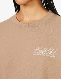 Made In The USA Logo-print Relaxed-fit Cotton-jersey Sweatshirt 9 Made In The USA Logo-print Relaxed-fit Cotton-jersey Sweatshirt -Whistles Closet Shop R04205130 ESPRESSOWHITE ALT04