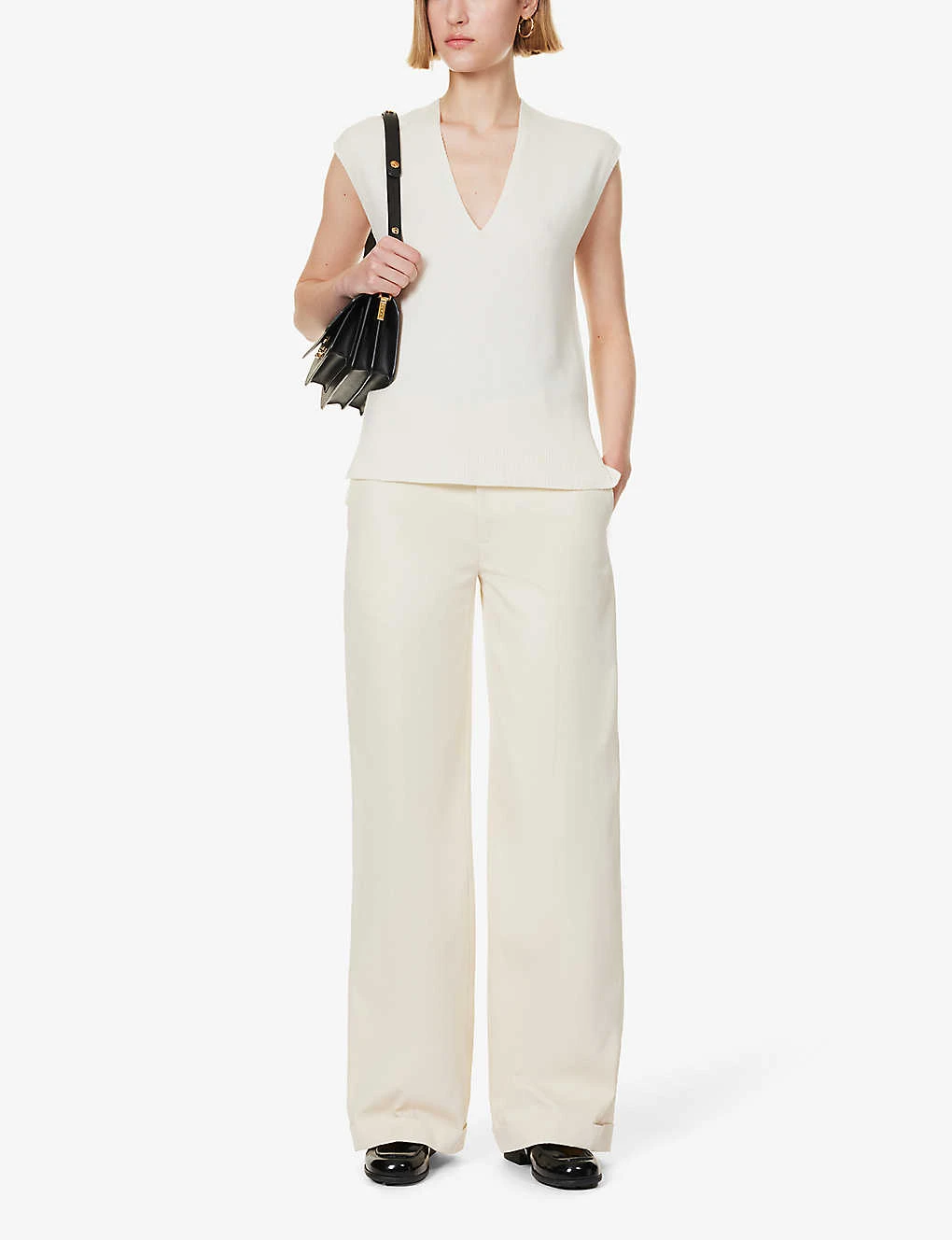 ME AND EM V-neck Relaxed-fit Wool-blend Vest 2 ME AND EM V-neck Relaxed-fit Wool-blend Vest - Image 2