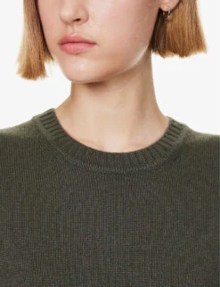 ME AND EM Turtle-neck Wool And Cashmere-blend Vest -Whistles Closet Shop R04205690 INTENSEOLIVE ALT05