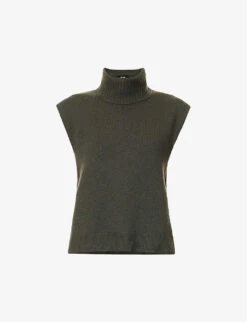 ME AND EM Turtle-neck Wool And Cashmere-blend Vest